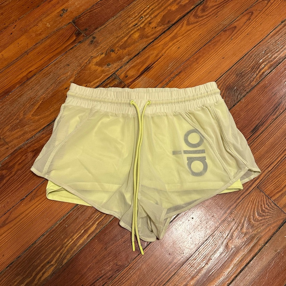 ALO Yoga Yellow Athletic Shorts
